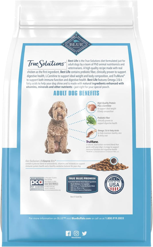 Blue Buffalo True Solutions Best Life Natural Medium Breed Adult Dry Dog Food, Chicken 4-Lb