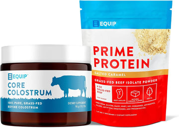 Equip Foods Core Colostrum Powder & Prime Protein Powder Salted Caramel