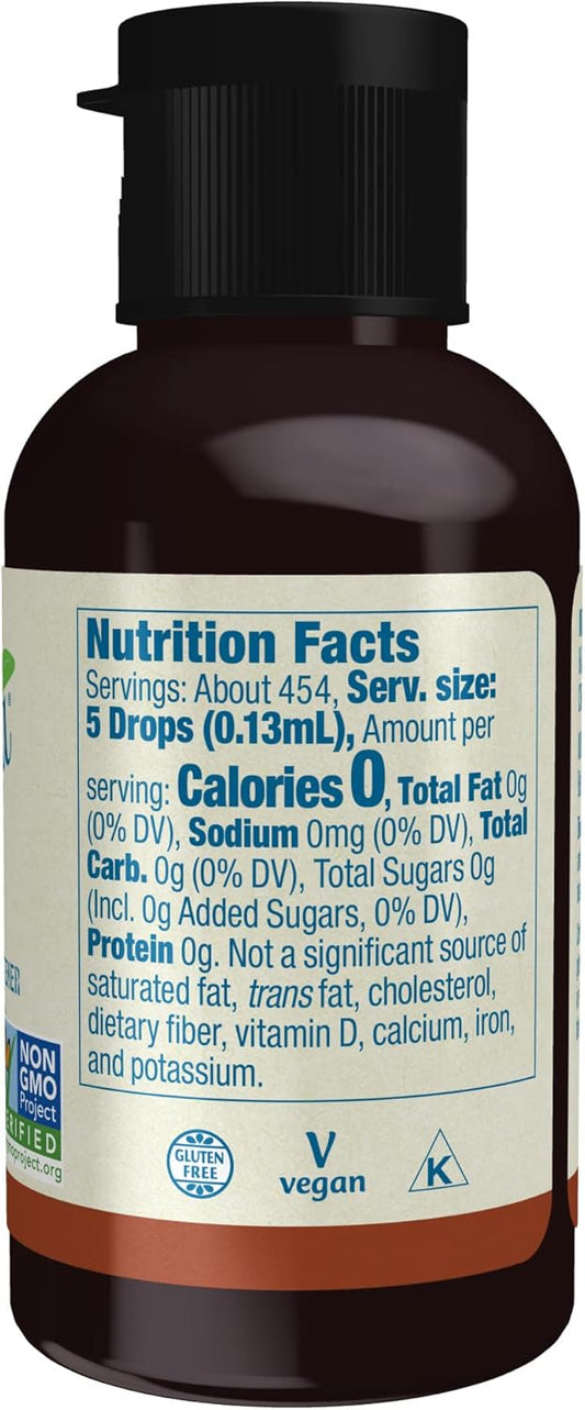 Now Foods Betterstevia Hazelnut Zero-Calorie Liquid Sweetener, Keto Friendly, Suitable For Diabetics, No Erythritol, 2-Ounce (Pack Of 2)