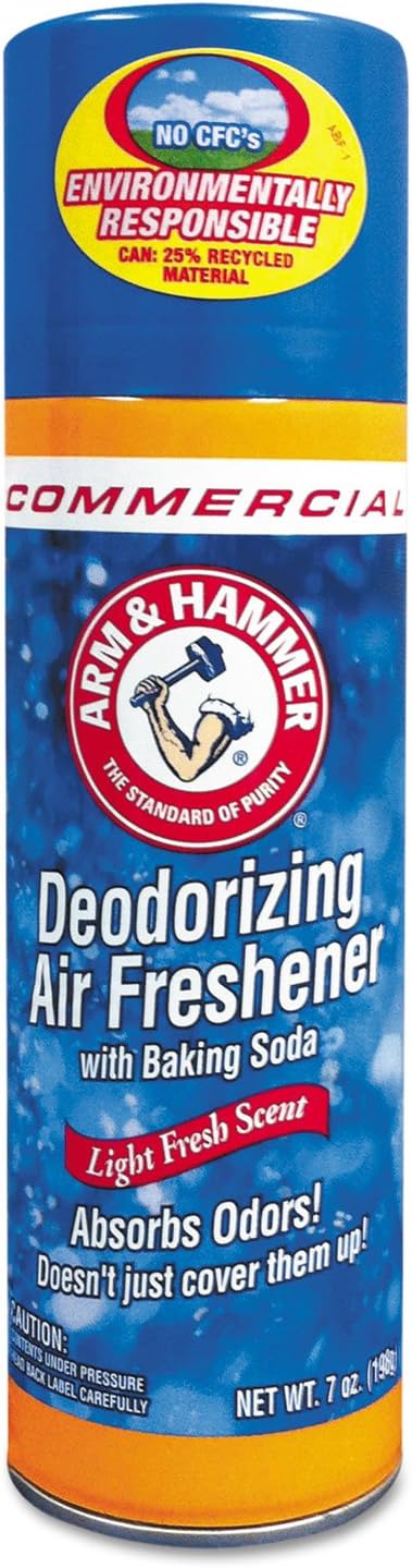 Arm & Hammer 3320094170 Baking Soda Air Freshener, Aerosol, Light Fresh Scent, 7oz : Health & Household