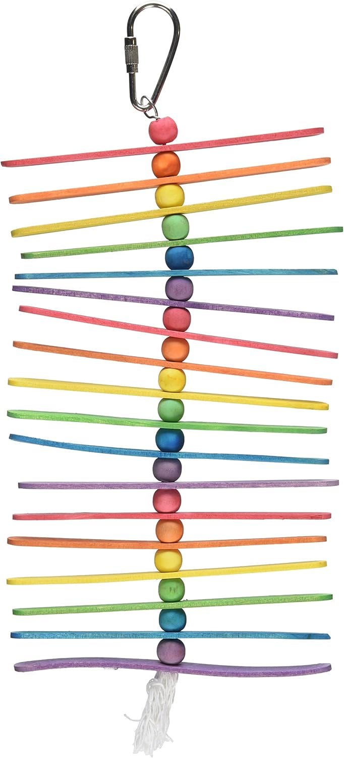 Caitec Paradise Toys Popsicle Sticks & Beads Pet Bird Toy, Bright Colors, Great for Chewing :Pet Supplies