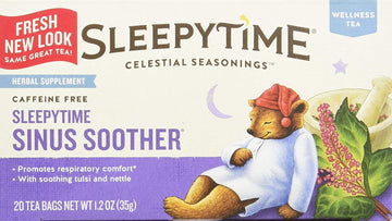 Celestial Seasonings Sleepytime Wellness Sinus Soother Tea, Caffeine Free, 20 Tea Bags Box