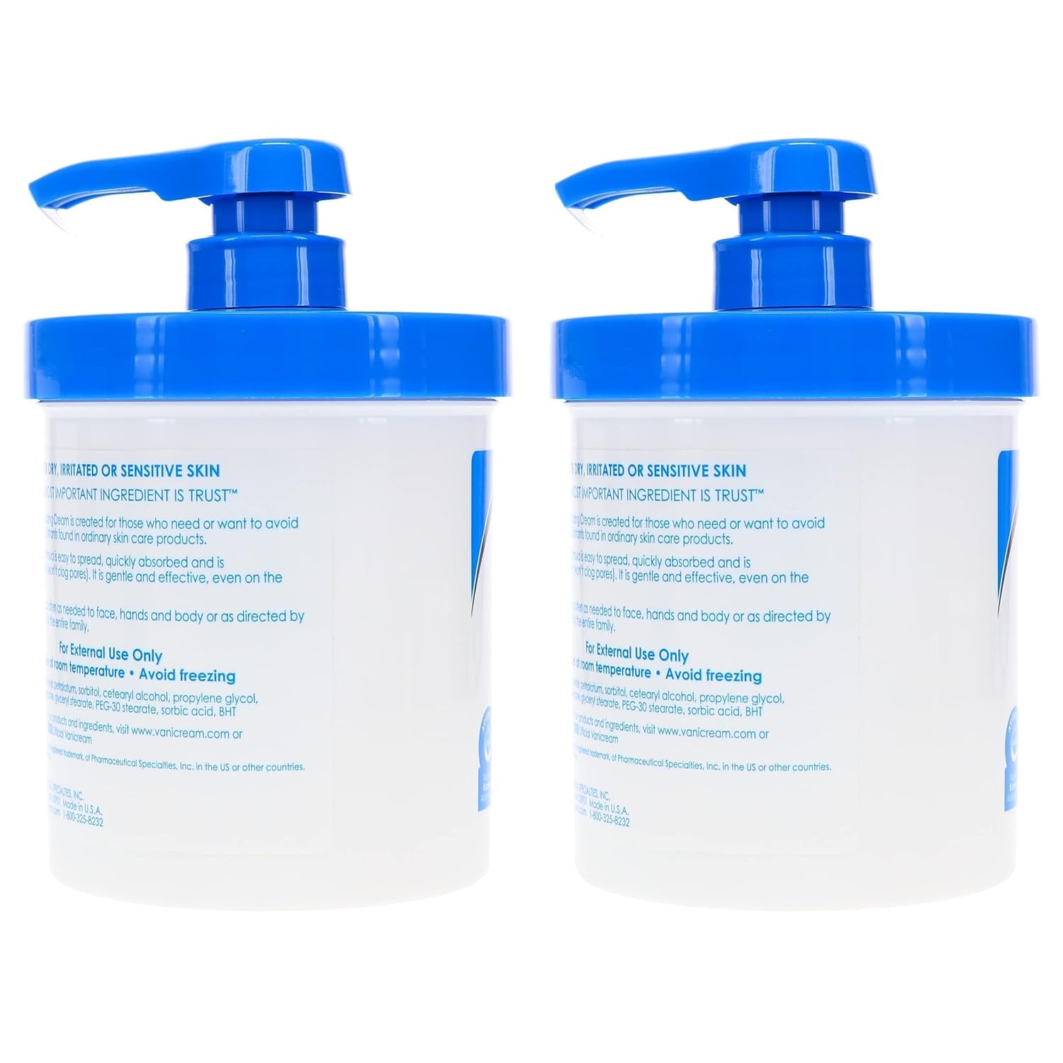 Vanicream Skin Cream With Pump Dispenser 16 oz (Pack of 2) : Baby