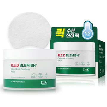 Dr.G Red Blemish Clear Quick Soothing Korean Toner Pads, Pack Of 70 - Toner Pads, Toner Pads Korean, Toner Pad, Toner Pads For Face, Toning Pads, Face Toner Pads, Korean Skin Care, K Beauty, Kbeauty