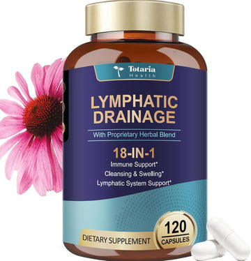 Lymphatic Drainage Supplements - Lymph Md With Echinacea, Dandelion, Burdock, Bromelain, Vitamin C, Zinc, Selenium, Proprietary Herbal Blend, Lymph System Support, 120 Counts