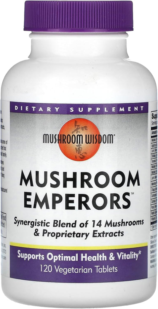 Mushroom Wisdom Mushroom Emperors, 120 Count