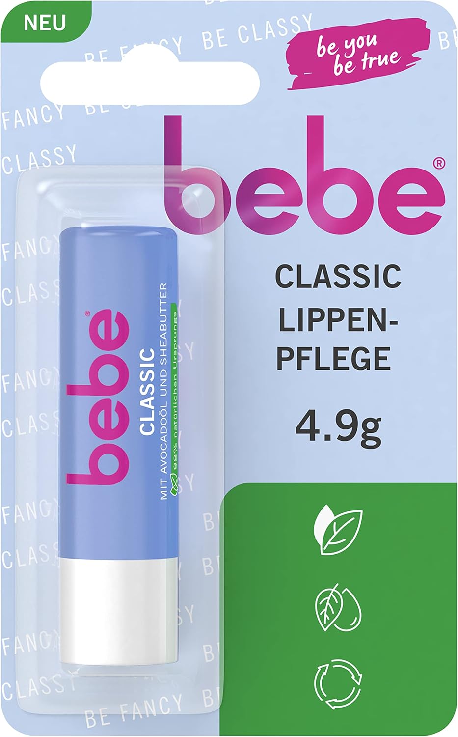 bebe Classic Lip Balm with Avocado Oil (12 x 4.9 g)