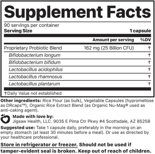 Jigsaw Health Probiotics Essential Blend | 90 Capsules