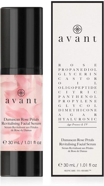 Avant | Rose Facial Serum | Aims To Renew The Skin & Reduce Signs Of Ageing & Stress | Damascan Rose Petals Revitalising Facial Serum | 1 X 30 Ml
