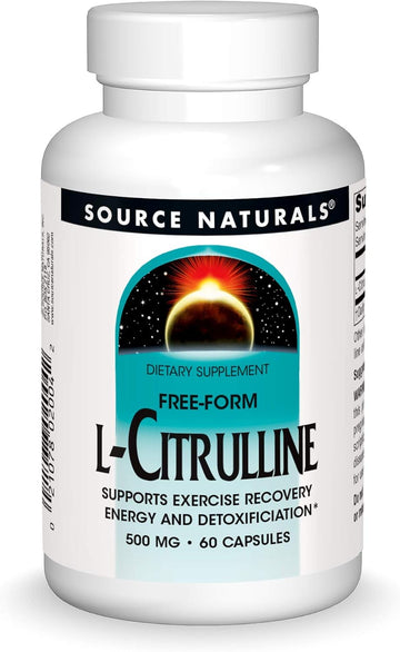 Source Naturals L-Citrulline - Supports Exercise Recovery, Energy And Detoxification, 500 Mg - 60 Capsules