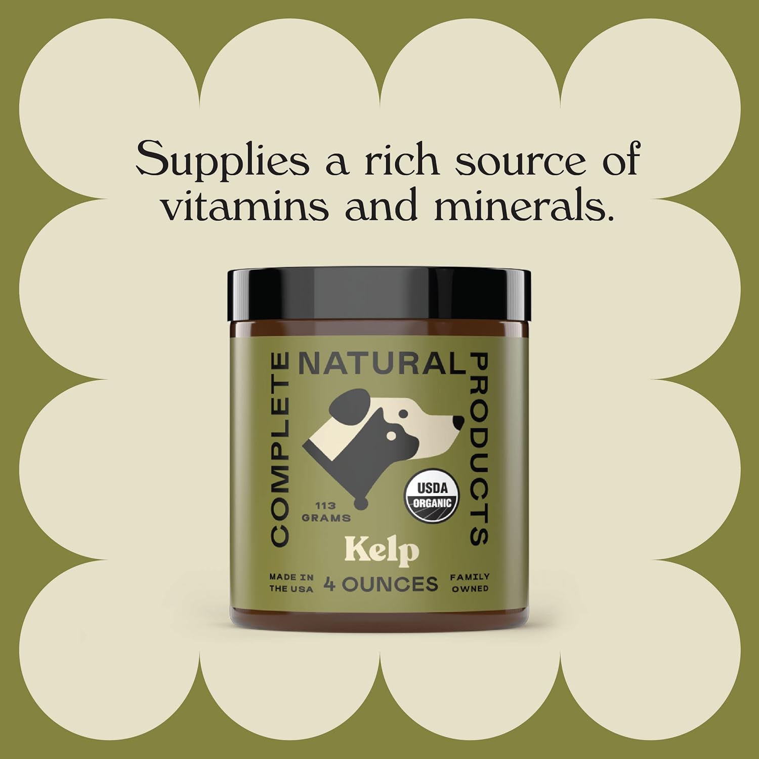 Complete Natural Products Organic Kelp Powder For Pets - 4Oz - Pure Organic Kelp Powder : Pet Supplies