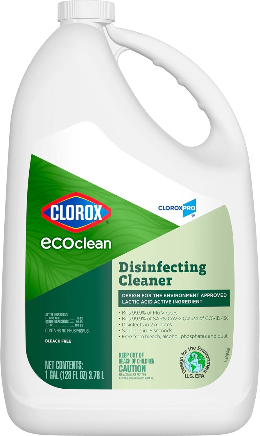 Clorox Cloroxpro Ecoclean Disinfecting Cleaner Refill, 128 Fluid Ounces