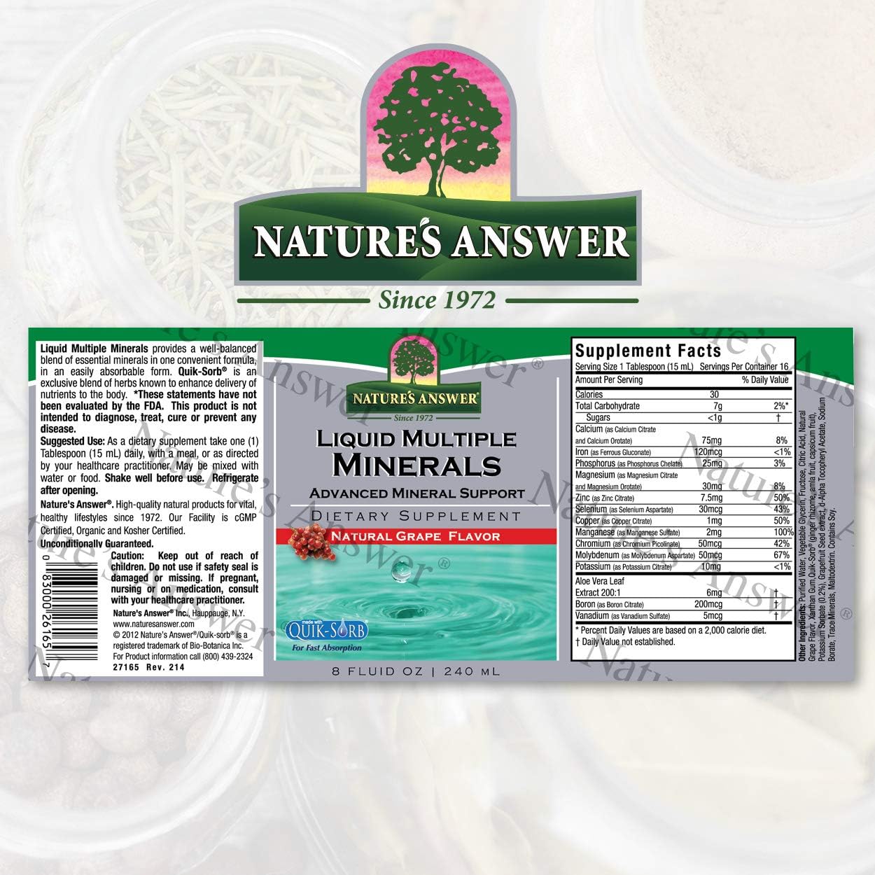 Nature's Answer Liq Multiple Minerals, 8- s