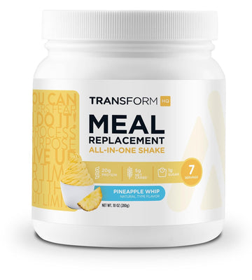 Transformhq Meal Replacement Shake Powder 7 Servings (Pineapple Whip) - Gluten Free, Non-Gmo