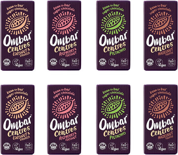 Ombar Vegan Chocolate Bars - Chocolate - Fair Trade Organic Chocolate - Dairy And Gluten Free - Raw Cacao - 35G - Chocolate Pack Of 8