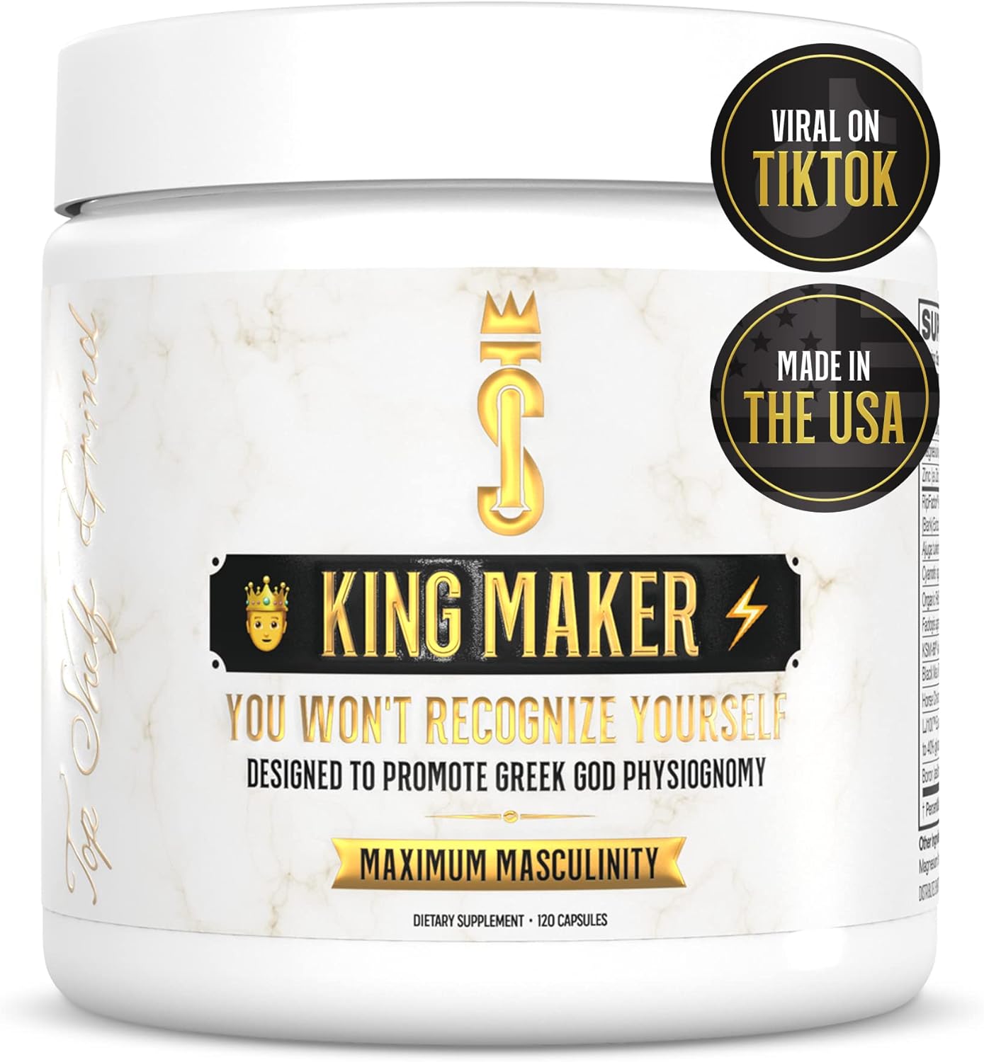 Top Shelf Grind King Maker, 13-In-1 Anabolic Supplement For Men To Increase Stamina, Lean Muscle Growth & Recovery, N.O. Booster With Tongkat Ali (Lj100), 120 Capsules