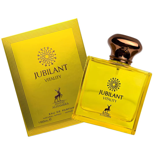Maison Alhambra Jubilant Vitality – Citrus, Spicy, Green, Amber – Eau De Parfum Spray Long-Lasting Fragrance For Unisex, 3.4 Ounce / 100 Ml