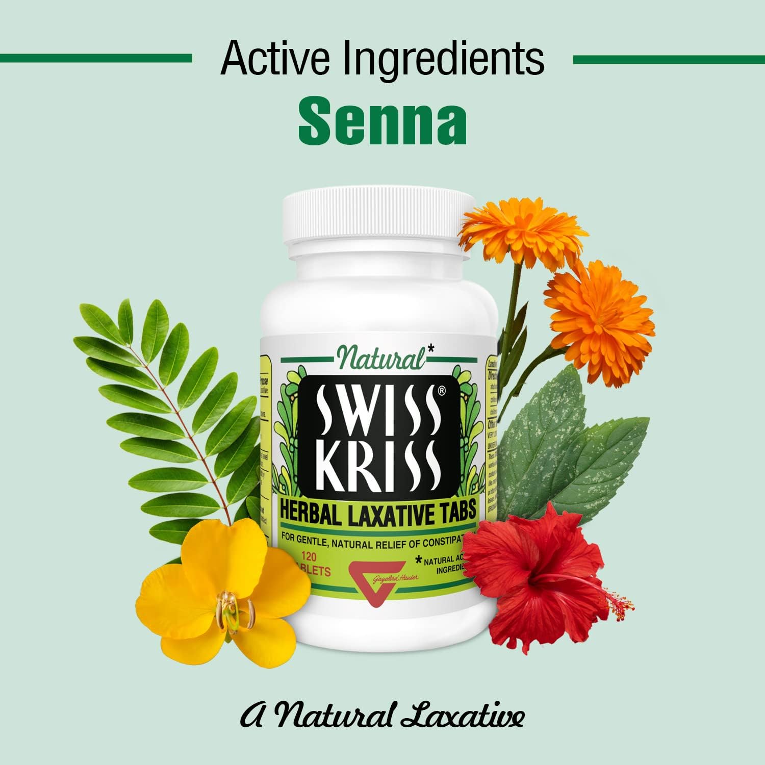 Buy Swiss Kriss Herbal Laxative Tablets, Gentle & Natural Laxatives For Constipation Relief For Adults & Children Over Age 6, Works In 6-12 Hours, Senna Laxative, 120 Tablets Total On  Free Shipping On Qualified Orders