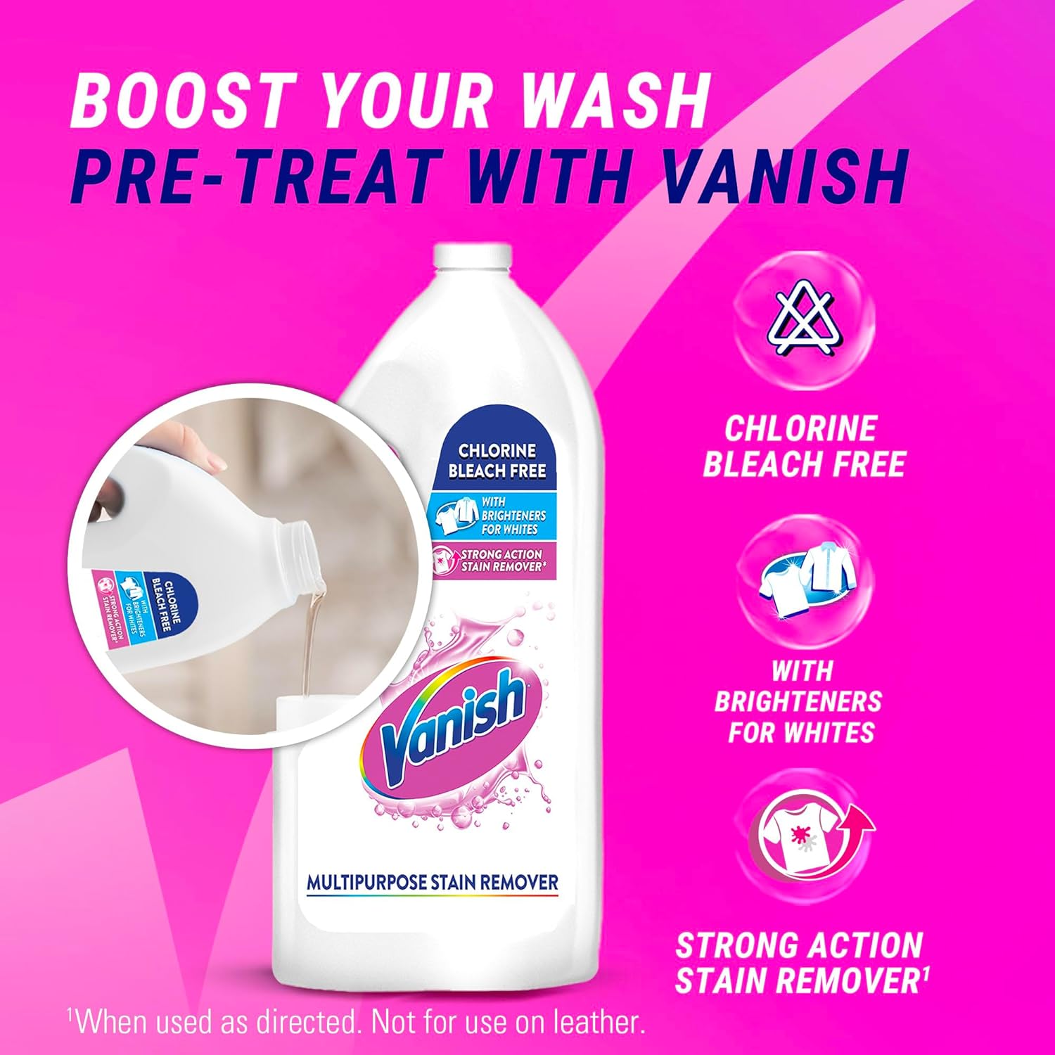 Vanish White Multi-Purpose Stain Remover 1700ML : Health & Household