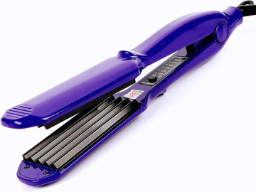 Mbhair Ceramic Crimper Iron For Volumizing Fluffy Hairstyle, Corrugation Crimper Hair Iron, Anti Static Ceramic Hair Crimping Iron Adjust Temperature (Purple)