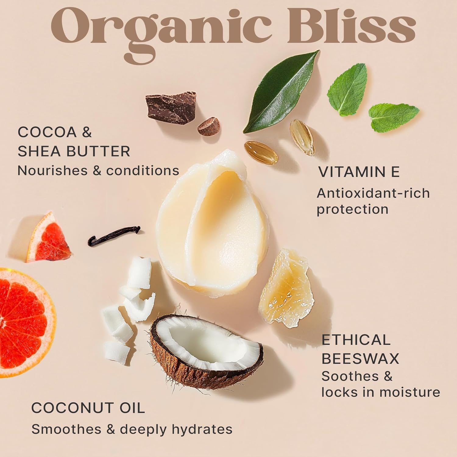Usda Organic Lip Balm - Usa Made With Natural Ingredients, Beeswax Vanilla Chapstick For Dry Lips, Gifts For Women, Birthday Gifts For Her & Him, Hydrating Lip Balm Beauty Gifts, Natural Chapstick : Beauty & Personal Care