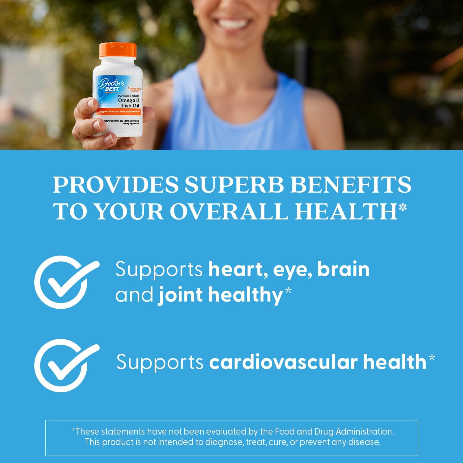 Doctor'S Best Purified & Clear Omega 3 Fish Oil With Goldenomega, Supports Heart, Eye, Brain, & Joint Health, Non-Gmo, Gluten Free 120 Marine Softgels : Health & Household