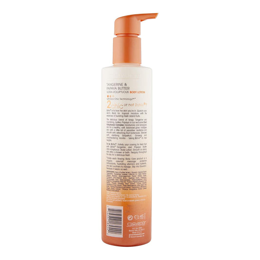 Giovanni 2Chic Ultra Voluptuous Body Lotion, Energizing & Refreshing Moisturizer, Enriched With Shea & Papaya Butter, Pro-Vitamin B5, Aloe Vera 18454, Tangerine, 8.5 Fl Oz