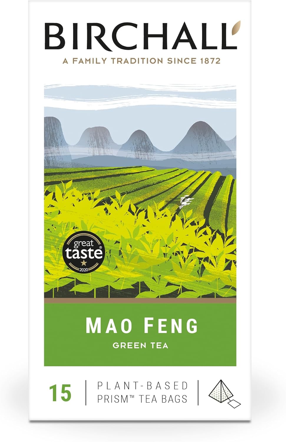 Birchall Tea Bags, Mao Feng Green Tea, Antioxidants Green Tea Bags Bursting with Full Flavour, Perfect Vegan Tea Gifts, Pack of 80 Plant-Based Prism Tea Bags : Amazon.co.uk: Grocery