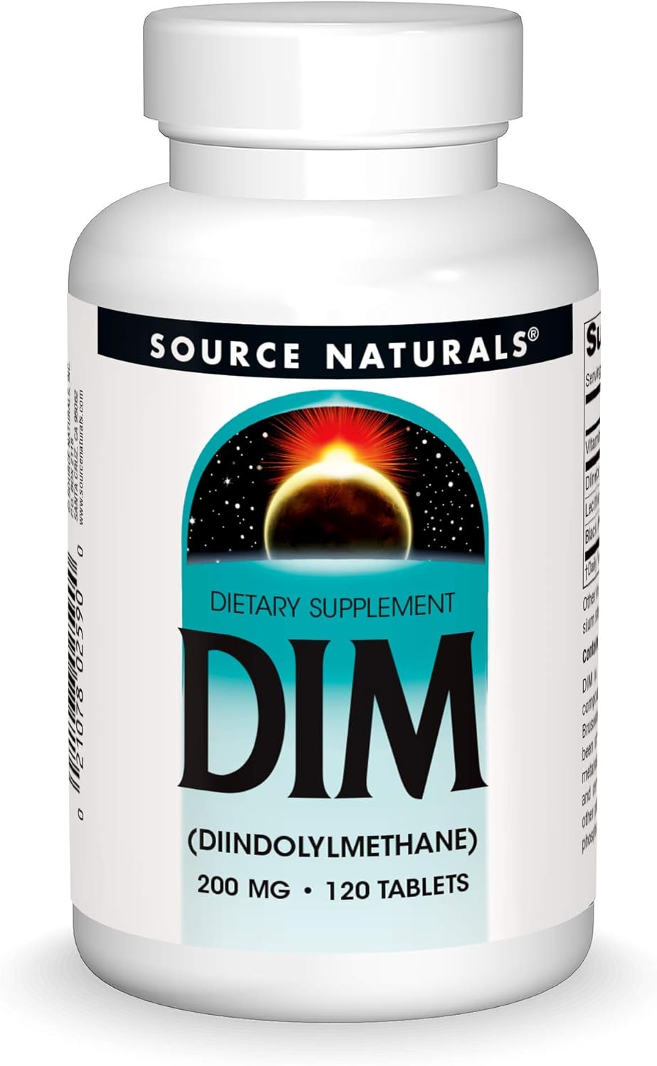 Source Naturals Dim, Diindolylmethane 200Mg With Bioperine, Vitamin E & More - 120 Tablets