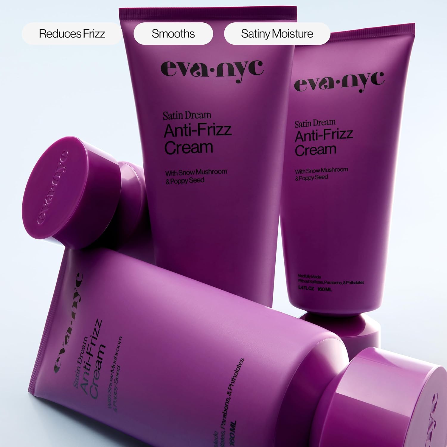 Eva Nyc Satin Dream Smoothing Leave-In Cream For Thick Hair, Daily Softening Conditioner, Gmo-Free Anti-Frizz, 5.4 Fl Oz