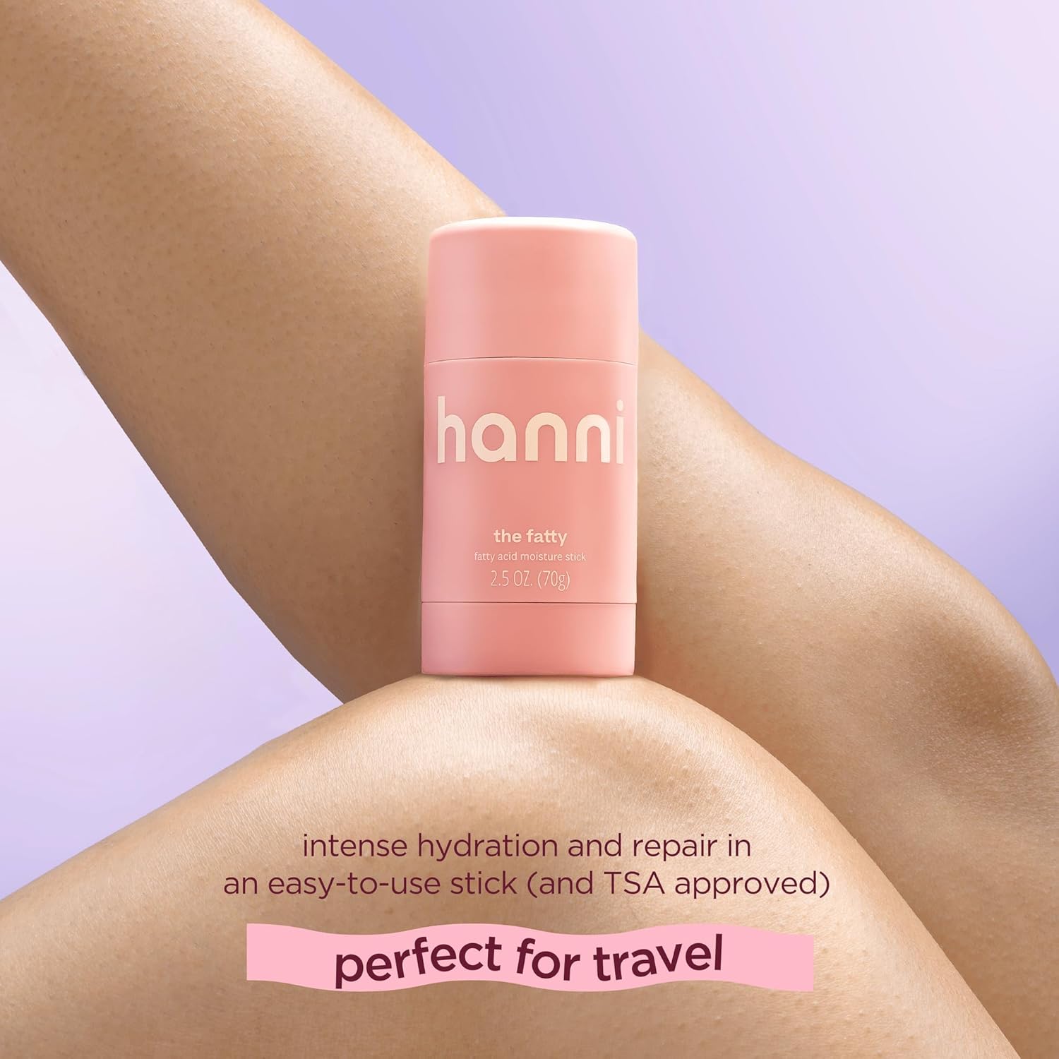 HANNI The Fatty Body Moisturizer Stick with Fatty Acids, Mess Free Solid Body Lotion, Plumping & Moisturizing, Supports Skin Barrier & All Day Hydration, Safe for Sensitive Skin, Fragrance Free, 3 oz : Beauty & Personal Care