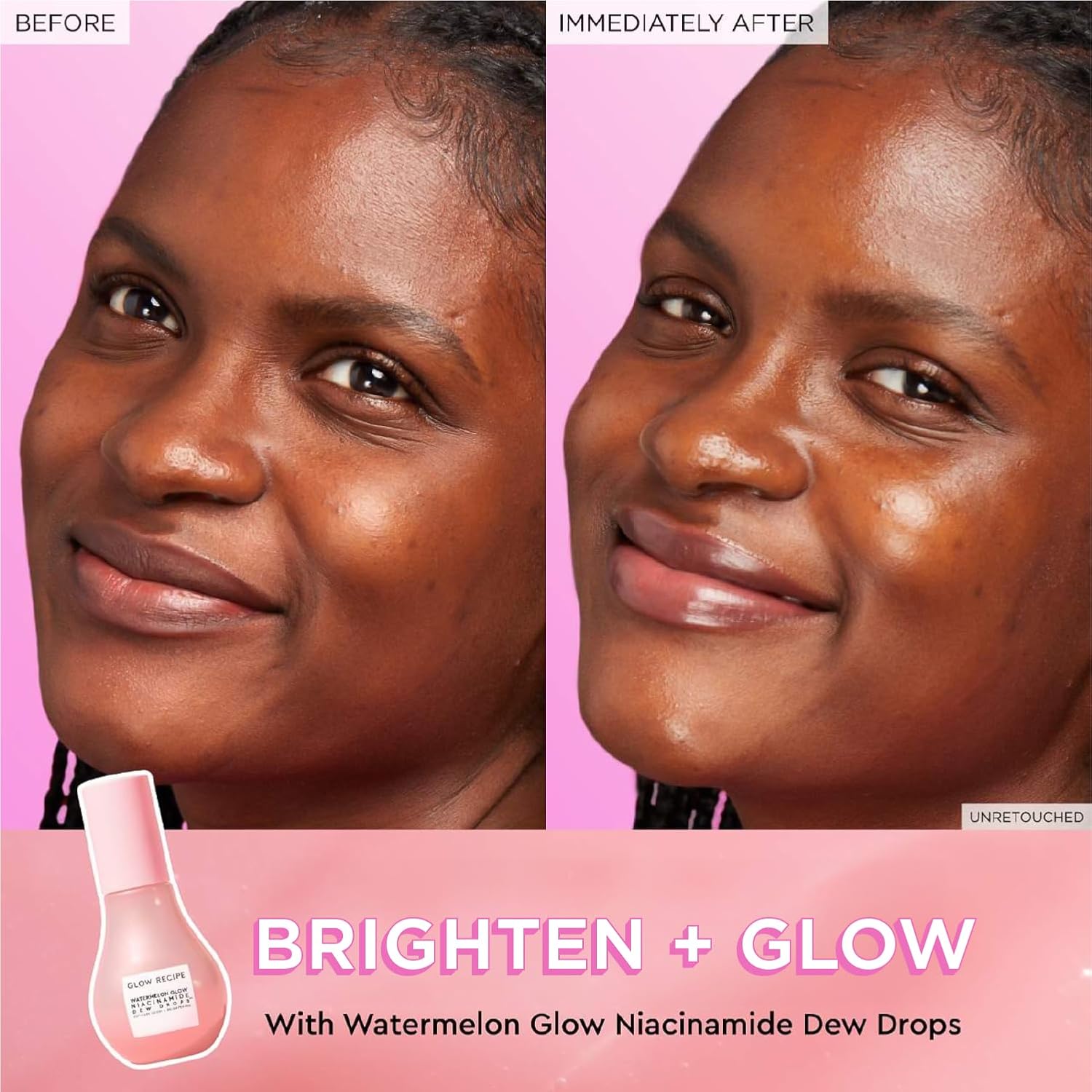 Glow Recipe Brighten + Soothe Serum Duo - Watermelon Glow Niacinamide Dew Drops (40ml) Highlighting Serum + Avocado Ceramide Recovery Serum (30ml) to Reduce Look of Redness + Hyperpigmentation : Beauty & Personal Care