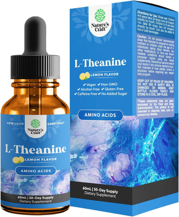 High Absorption L-Theanine Liquid Drops - Nootropic Focus Supplement With L Theanine 200Mg Per Serving And Chamomile Extract - L Theanine Supplement For Adults And Kids Relaxation And Focus - 2Oz