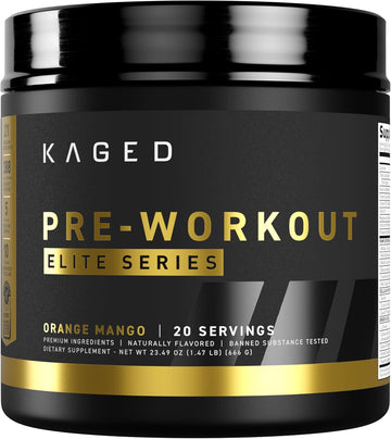 Kaged Pre Workout Powder Pre-Workout Elite For Men & Women, High Stimulant For Energy, Focus, Pumps, L-Citrulline, Beta Alanine, Creatine & 388Mg Of Organic Caffeine, Fruit Punch