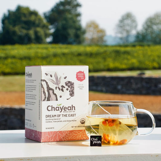 Chayeah, Dream Of The East, Immune Support Herbal Tea, Rooibos With Goji Berry, Cordyceps Flower & Asian Herbs, Usda Organic, Caffeine Free (16 Pyramid Tea Sachets)