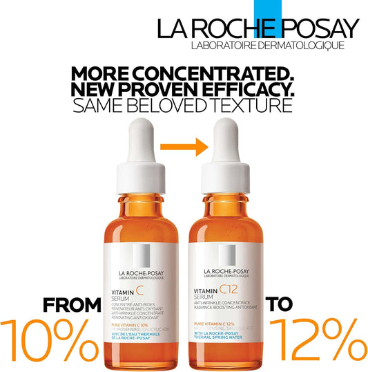 La Roche-Posay Pure Vitamin C10 Serum, Anti-Wrinkle And Radiance Renovating, Suitable For Sensitive Skin, 30Ml