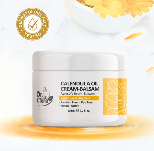 FARMASi Dr C Tuna Calendula Cream Balsam, Body Pure Natural Skincare Repair and Moisturizer Healing Effects for Dry Skin, Plant Rich Protection with Calendula, Chamomile 2.7 Fl (New Package)