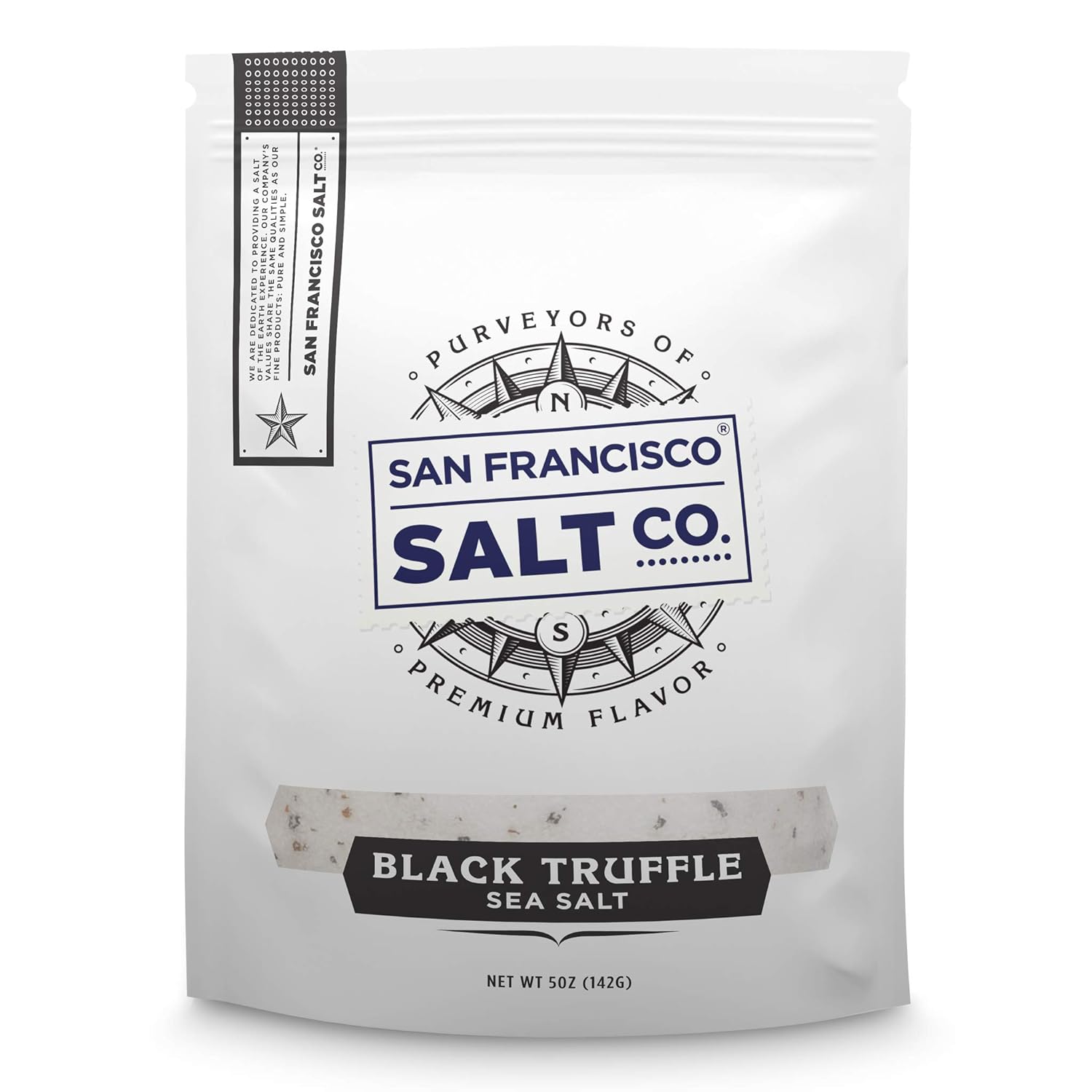 5 Oz. Resealable Pouch - Authentic Italian Black Truffle Salt By San Francisco Salt Company