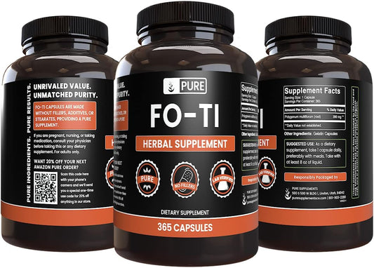 Pure Original Ingredients Fo-Ti (365 Capsules) No Magnesium Or Rice Fillers, Always Pure, Lab Verified