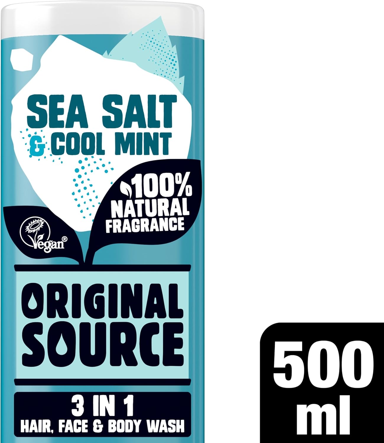 Original Source Mens 3in1 Sea Salt & Cool Mint Shower Gel, 100 Percent Natural Fragrance, Vegan, Cruelty Free, Paraben Free, Bulk Buy, Pack of 6 x 500 ml : Amazon.co.uk: Beauty