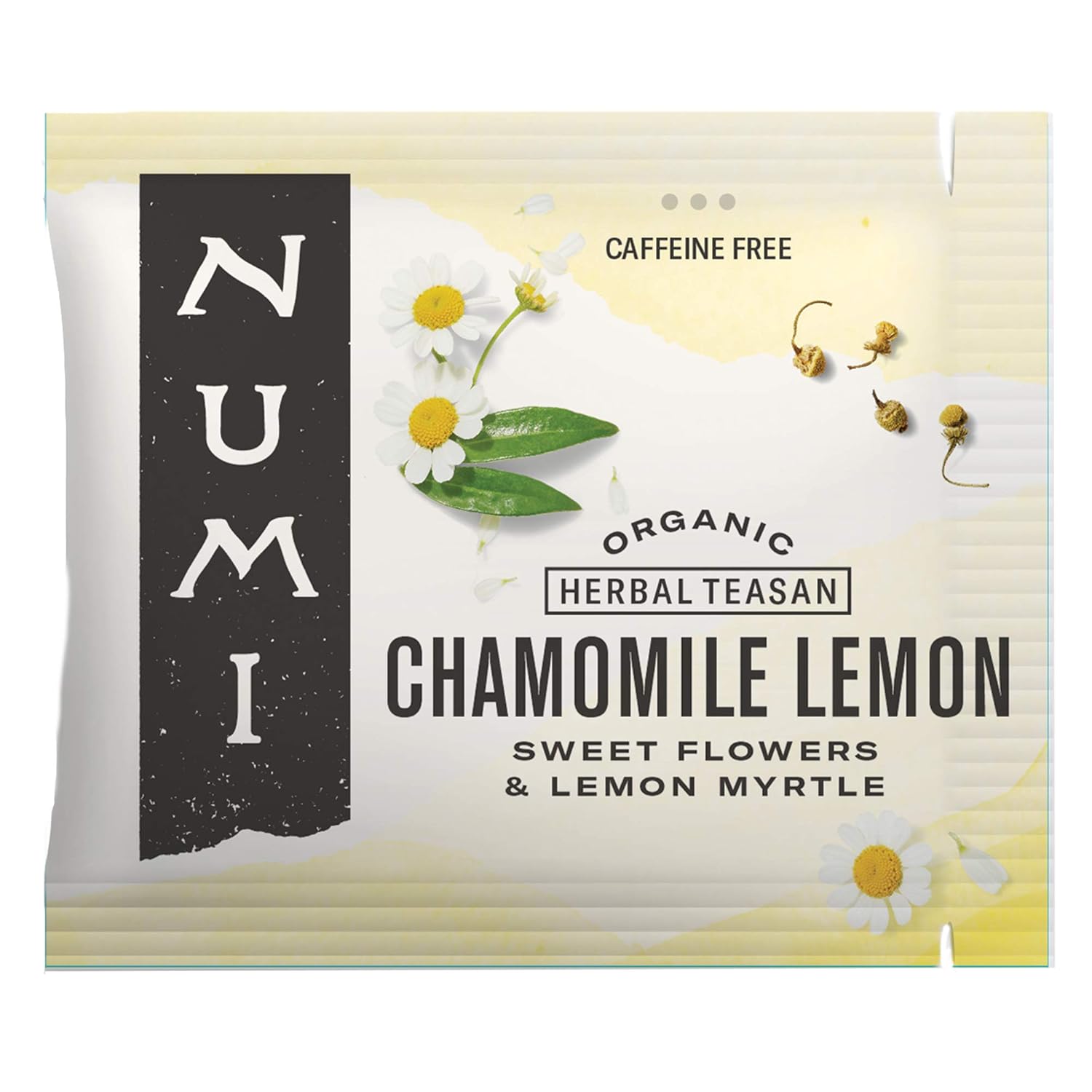 Numi Organic Chamomile Lemon Tea, 100 Tea Bags, Herbal Tea, Egyptian Chamomile & Lemon Myrtle, Caffeine Free