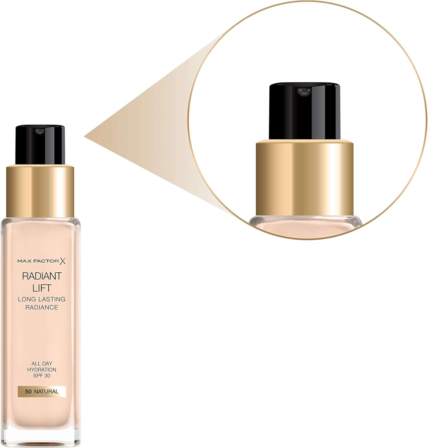 Max Factor Radiant Lift Liquid Pump Medium to Full Coverage Radiant Finish Foundation with SPF30 and Hyaluronic Acid, 090 Amber, Dark Skin Tone, 30ml : Amazon.co.uk: Beauty