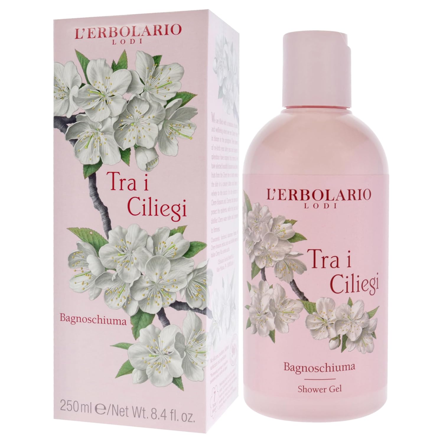 L'Erbolario Shower Gel – Firming And Protecting Floral Body Wash - Cherry Blossom Body Soap For Radiant And Toned Skin - Tra I Ciliegi - 8.4 Oz : Beauty & Personal Care