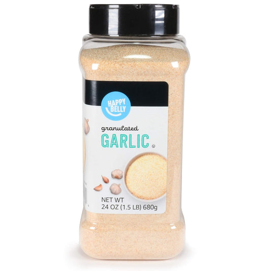 Amazon Brand - Happy Belly Granulated Garlic, 24 Ounce