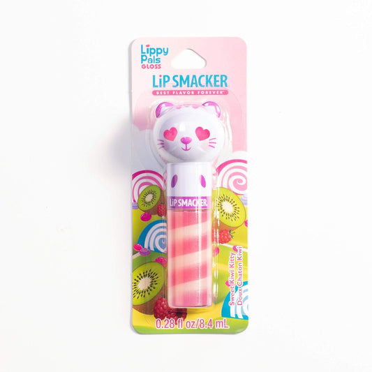 Lip Smacker Lippy Pals Kitty Kitten, Flavored Moisturizing & Smoothing Soft Shine Lip Balm, Hydrating & Protecting Fun Tasty Glossy Finish, Cruelty-Free & Vegan - Sweet Kiwi Kitten