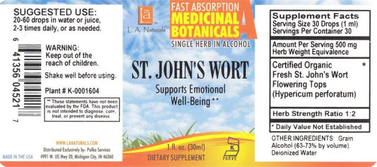 L A Naturals St. John'S Wort Organic, 0.02 Pound : Health & Household