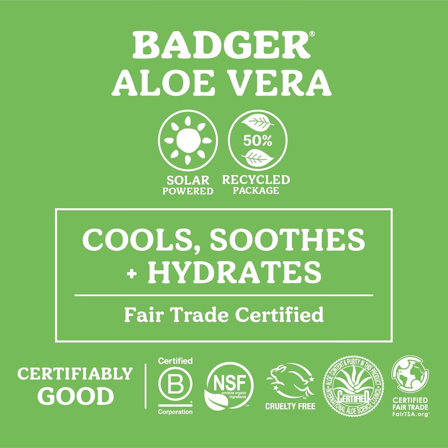 Badger SPF 40 Sport Mineral Sunscreen Cream & Organic Aloe Gel, Reef-Friendly Water-Resistant Sport Sunscreen with Zinc Oxide and Cooling and Soothing Fair Trade Organic Aloe Vera Gel : Beauty & Personal Care