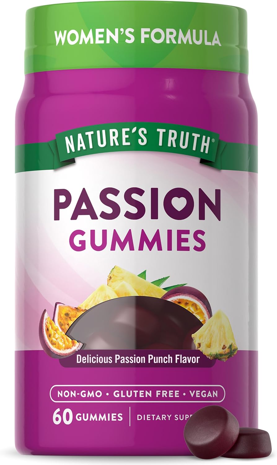 Nature'S Truth Passion Gummies | Horny Goat Weed With Maca For Women | 60 Count | Passion Punch Flavor | Vegan, Non-Gmo & Gluten Free