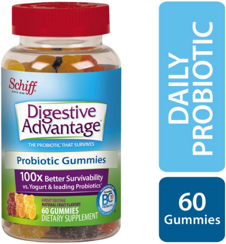 Digestive Advantage Probiotic Gummies, 60 count (Pack of 2)