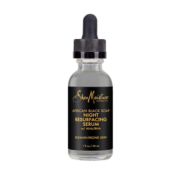 Sheamoisture Overnight Resurfacing Serum For Blemish Prone Skin African Black Soap With Shea Butter 1 Oz